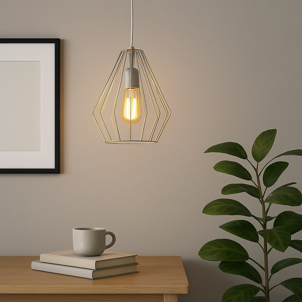 Industrielle Hängelampe mit Vintage-Edison-Leuchtmittel
