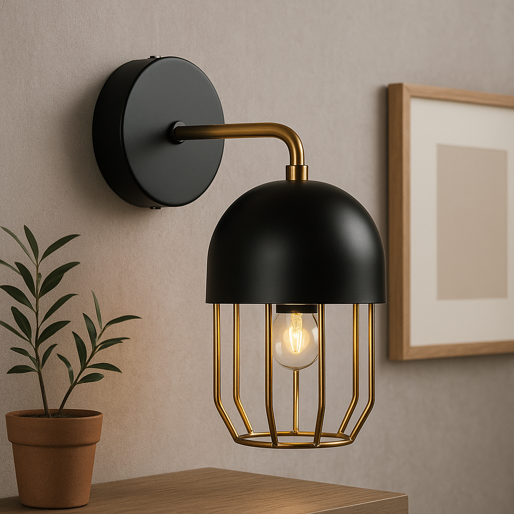 Wandleuchte im Industrie-Design